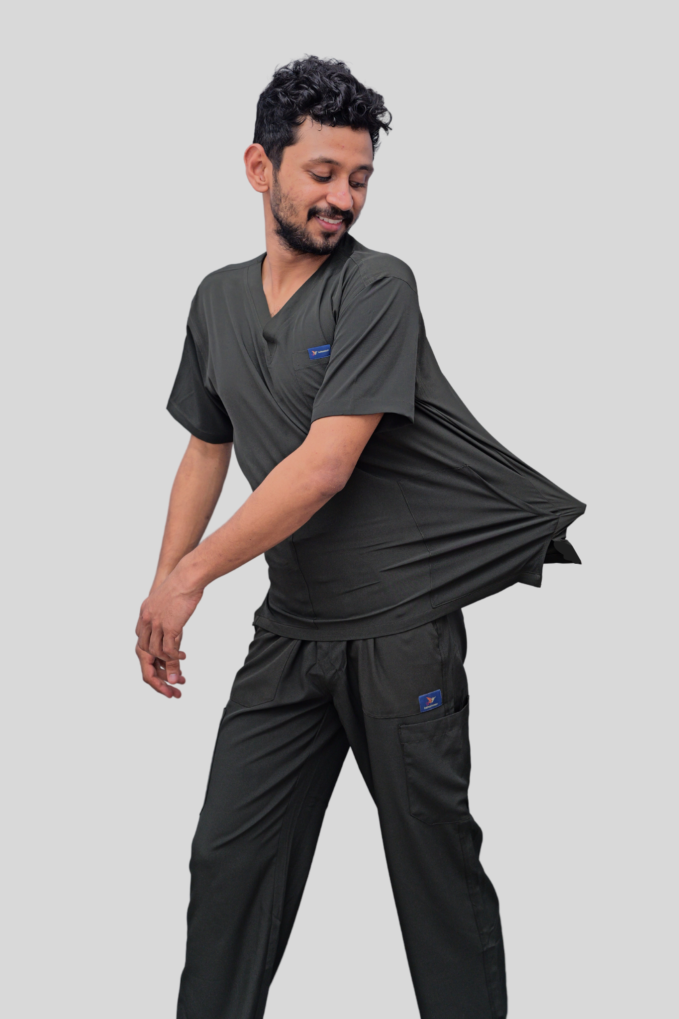 Nova (Stretch) Men's Scrubs - Army Green