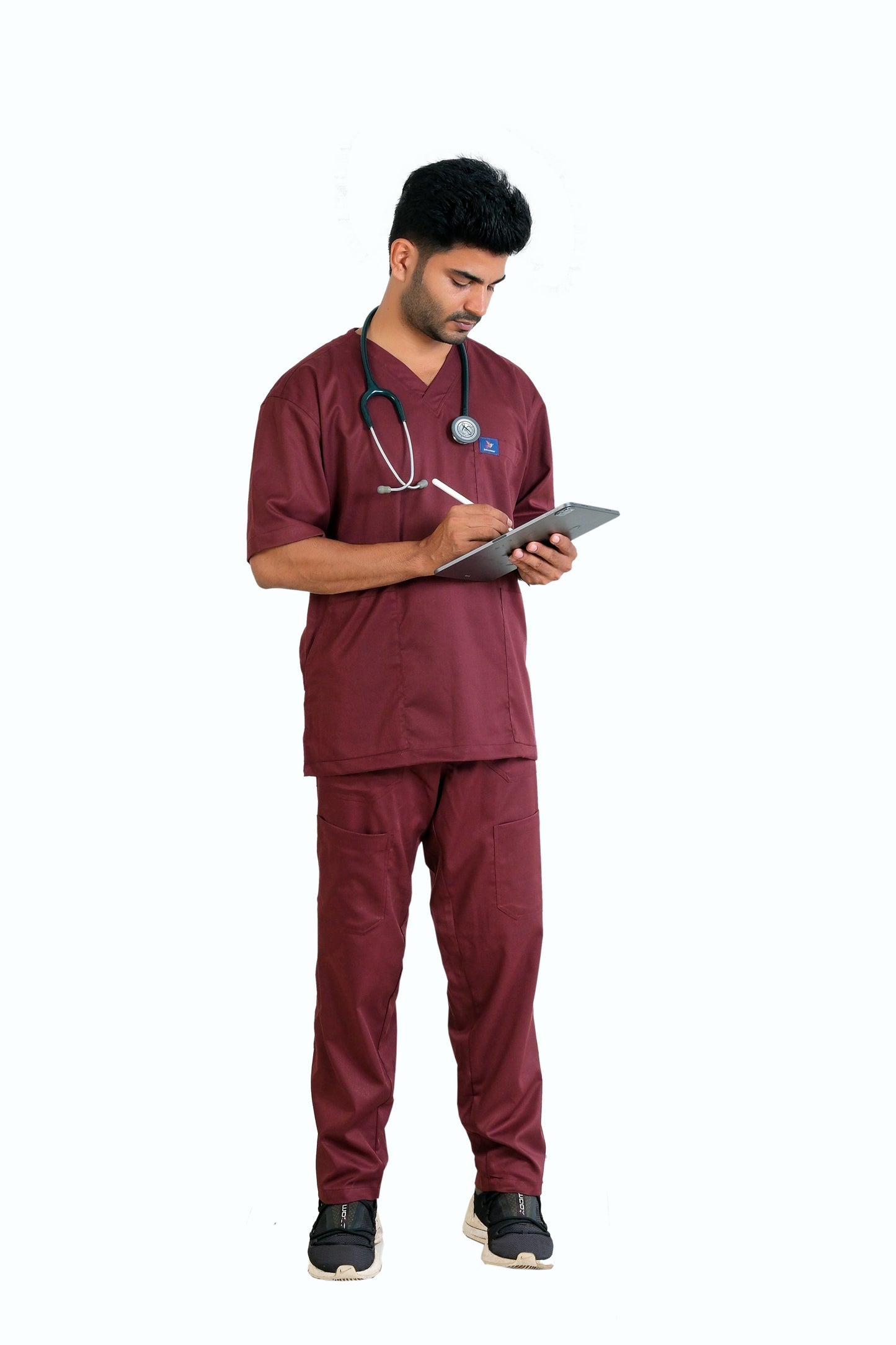 Vintage Men's Scrubs - Maroon