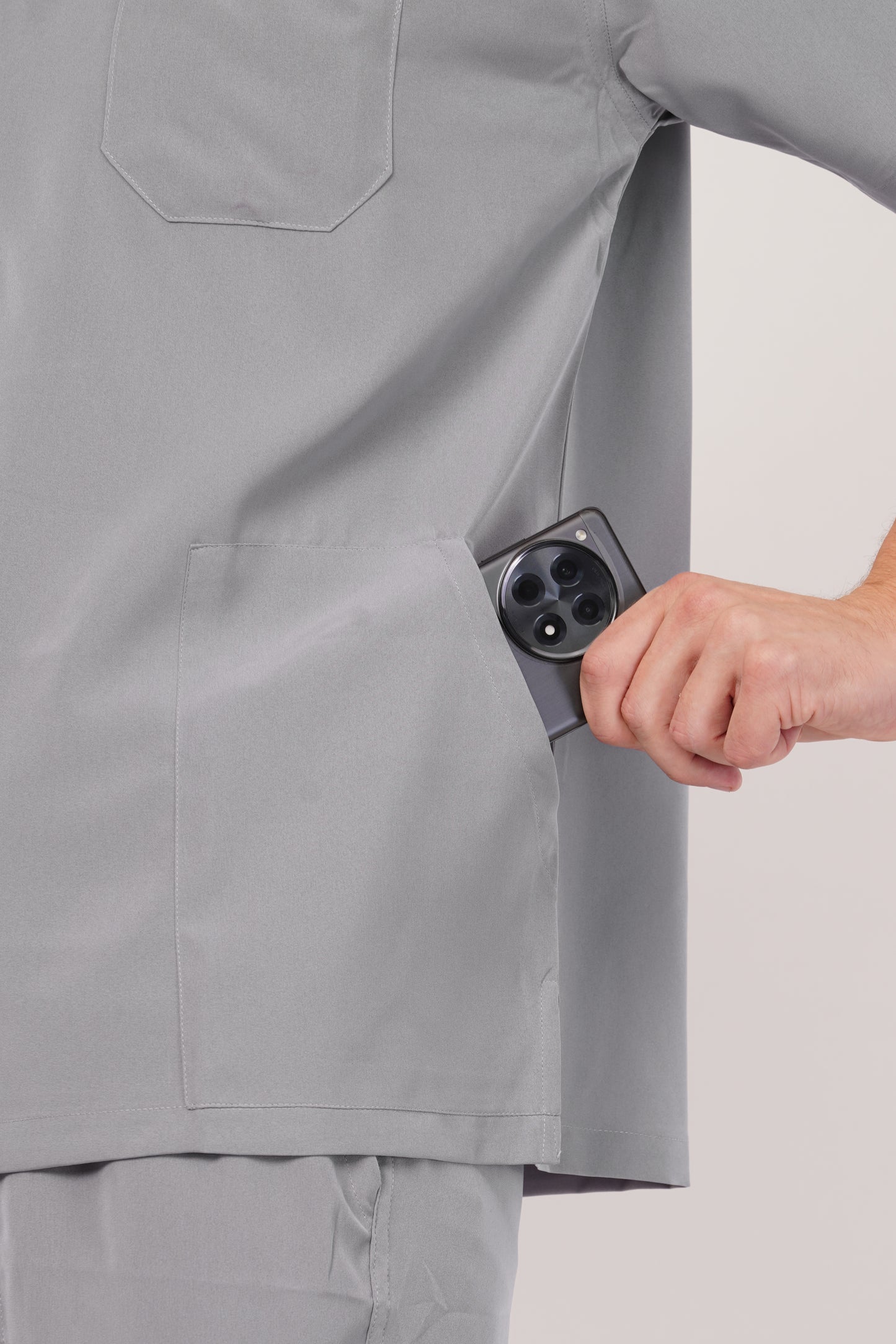 Nova (Stretch) Men's Scrubs Light Gray