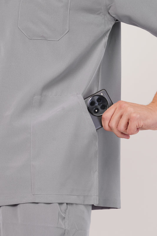 Nova (Stretch) Men's Scrubs Light Gray