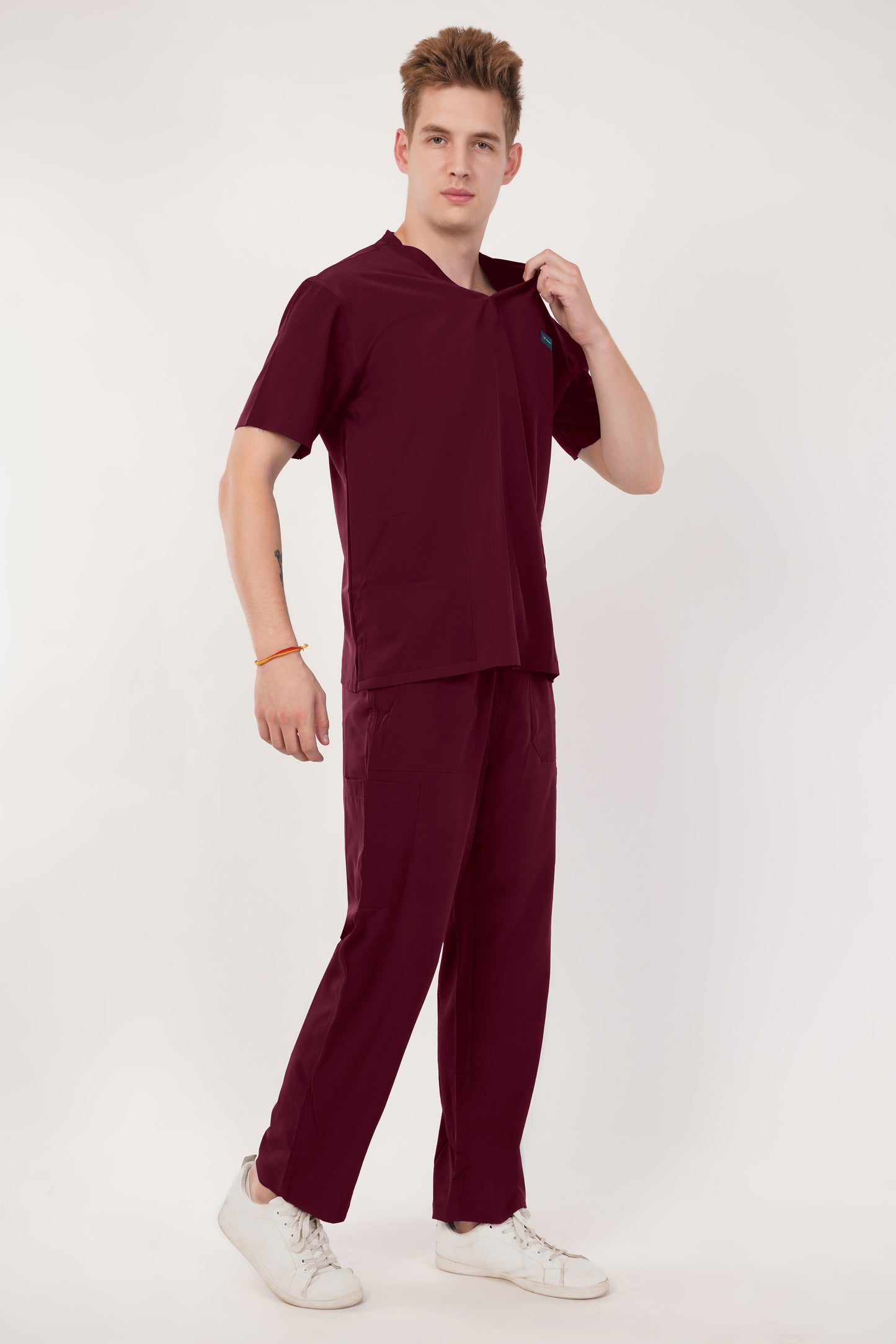 Smart Men's Scrubs-Red