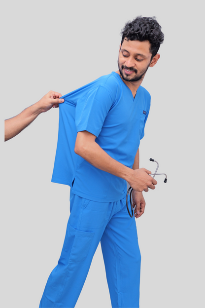 Nova (Stretch) Men's Scrubs - Bright Blue