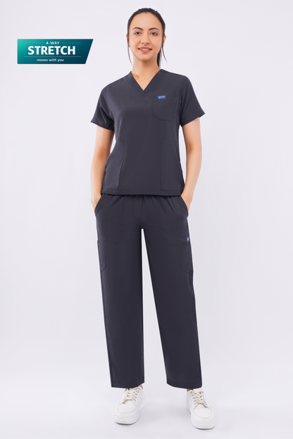 Nova (Stretch) Women's Scrubs - Dark Gray