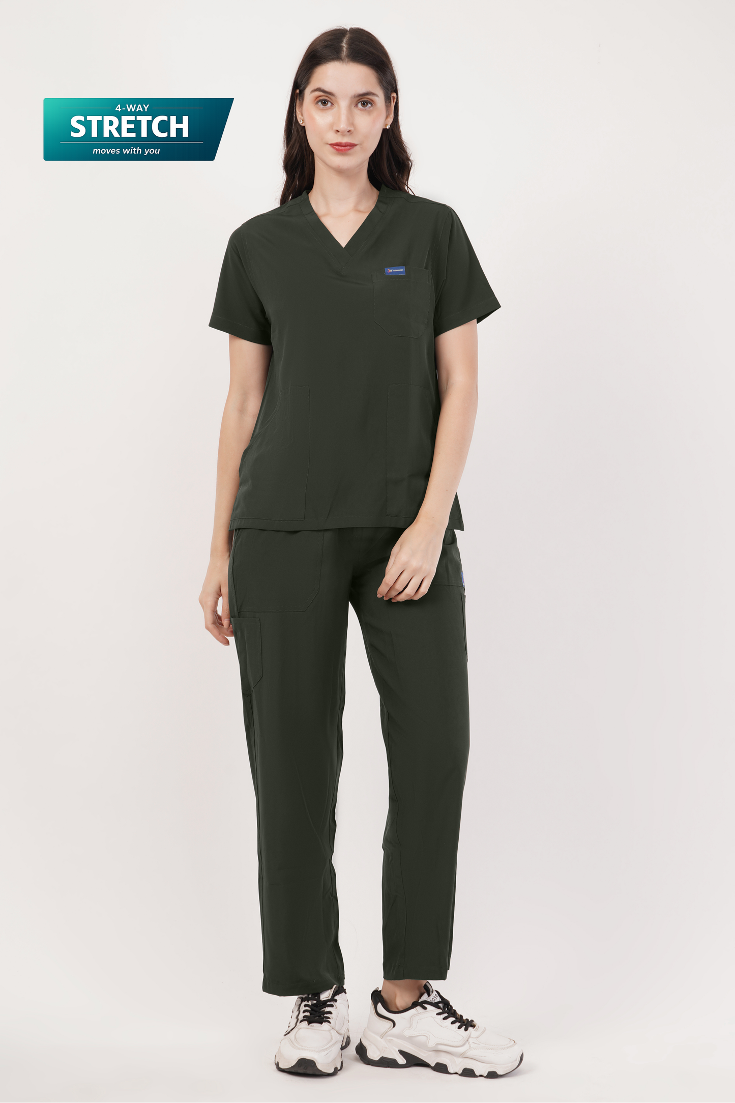 Nova (Stretch) Women's Scrubs - Army Green