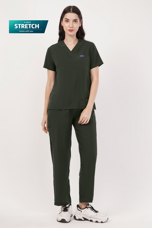 Nova (Stretch) Women's Scrubs - Army Green