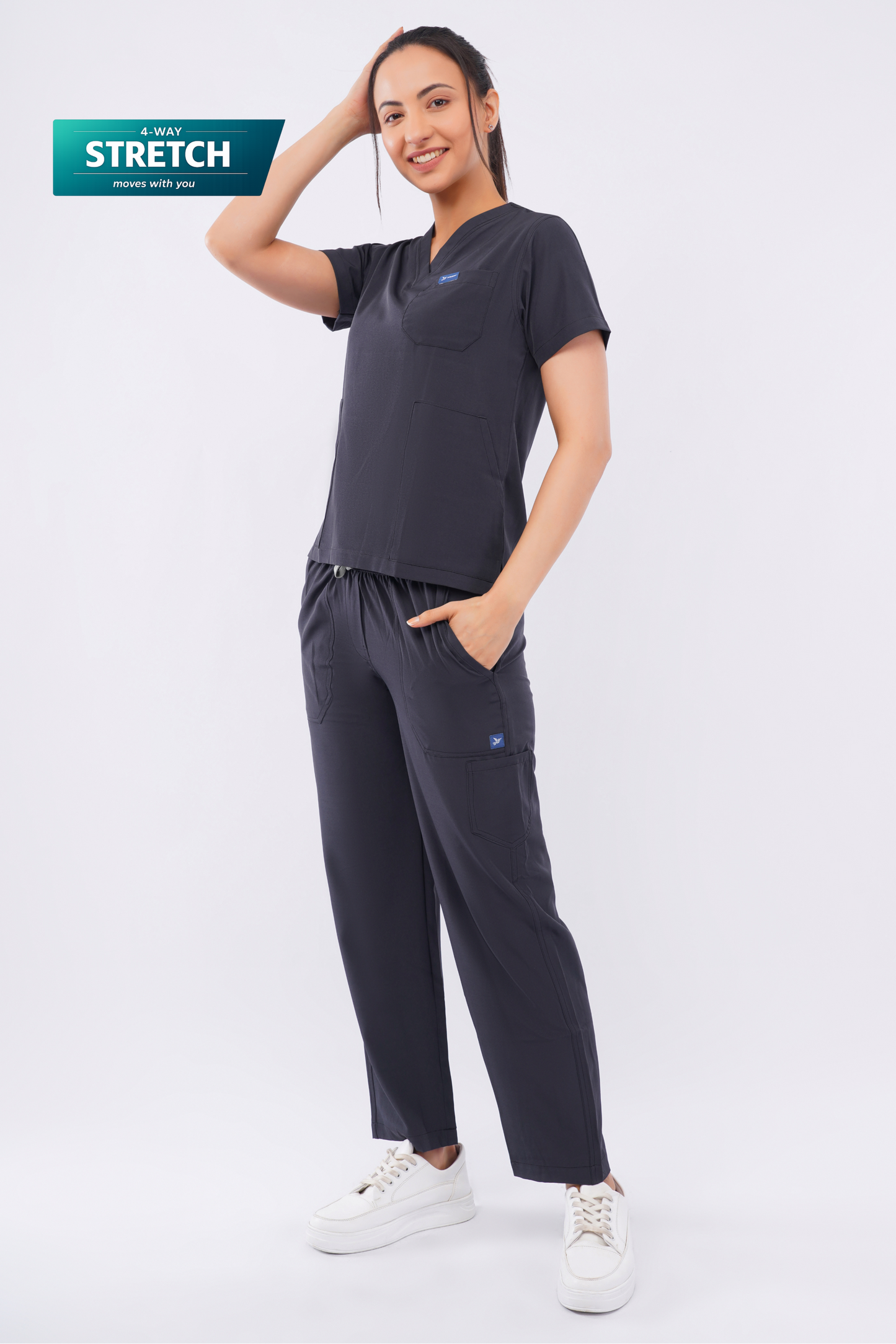 Nova (Stretch) Women's Scrubs - Dark Gray