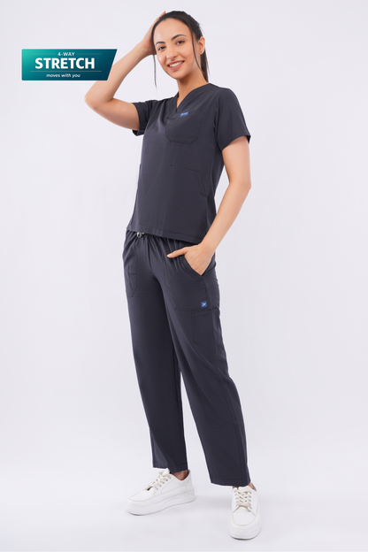 Nova (Stretch) Women's Scrubs - Dark Gray
