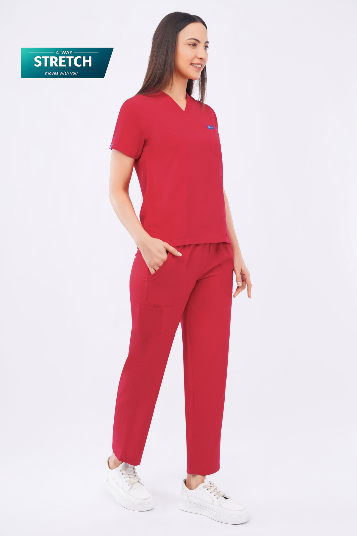Nova (Stretch) Women's Scrubs - Flame Red