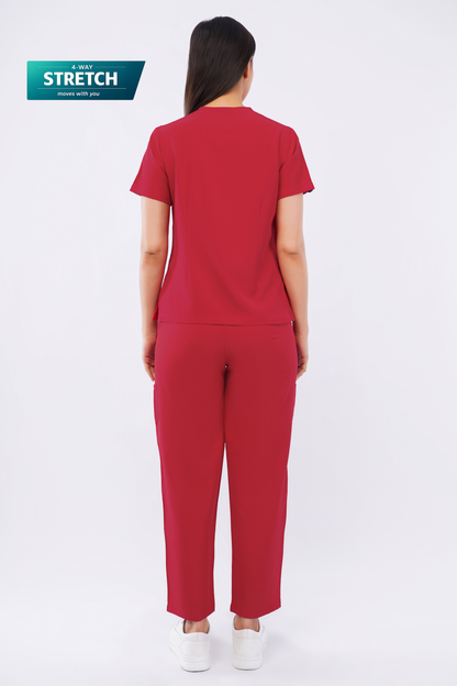 Nova (Stretch) Women's Scrubs - Flame Red