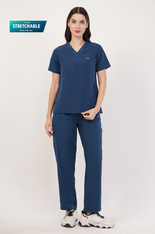 Nova (Stretch) Women's Scrubs - Peacock Blue