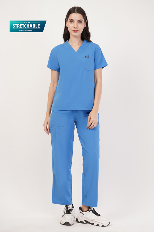 Nova (Stretch) Women's Scrubs - Bright Blue