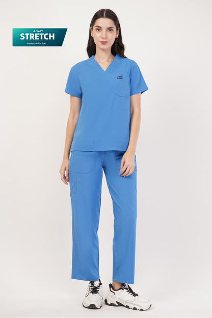 Nova (Stretch) Women's Scrubs - Bright Blue
