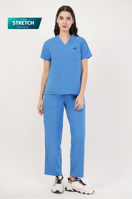 Nova (Stretch) Women's Scrubs - Bright Blue