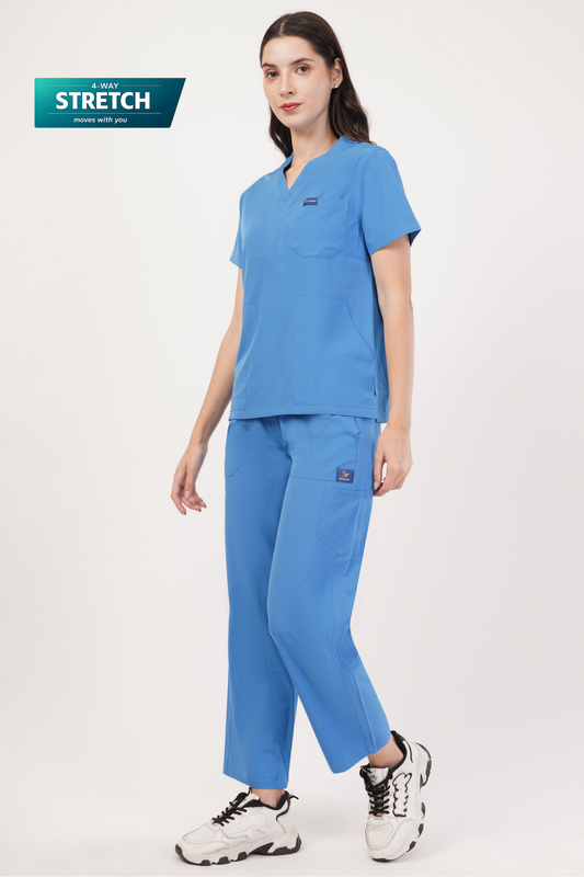 Nova (Stretch) Women's Scrubs - Bright Blue