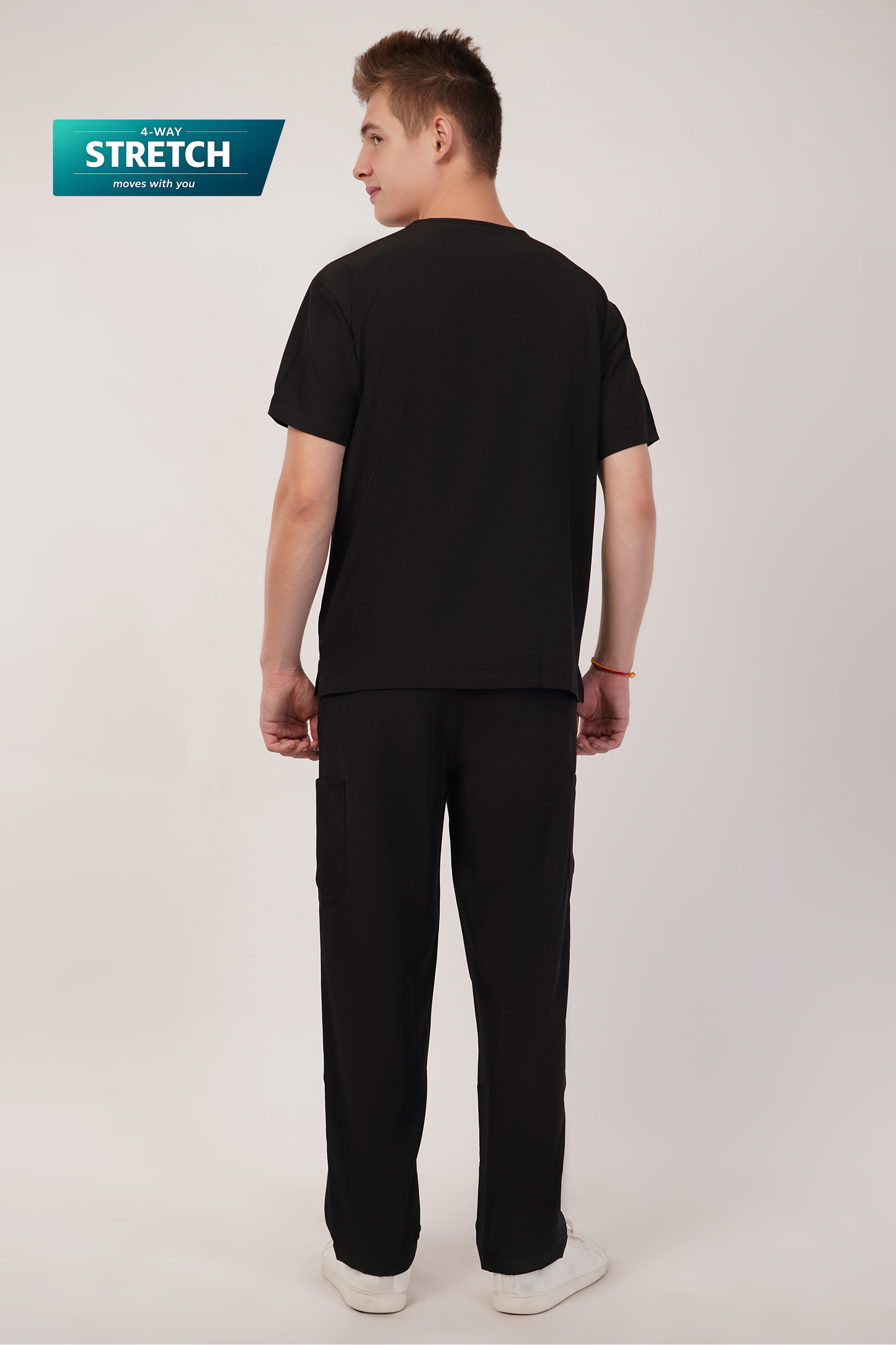 Nova (Stretch) Men's Scrubs Black