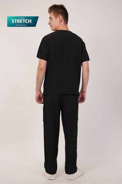 Nova (Stretch) Men's Scrubs Black