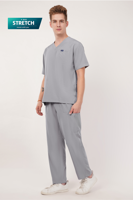 Nova (Stretch) Men's Scrubs Light Gray