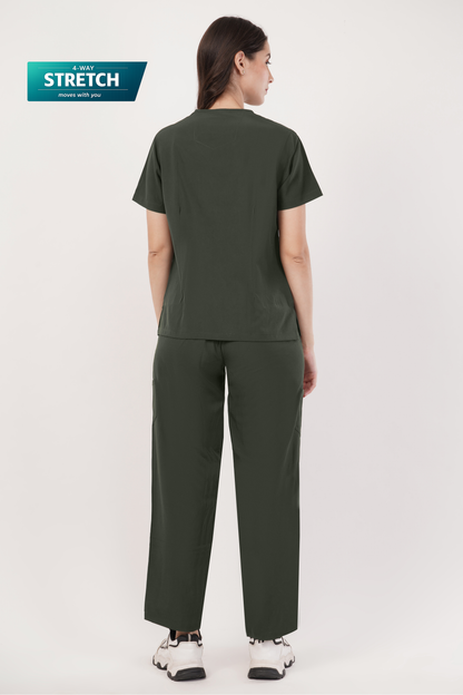 Nova (Stretch) Women's Scrubs - Army Green