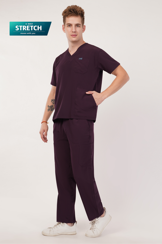 Nova (Stretch) Men's Scrubs Wine