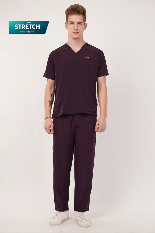 Nova (Stretch) Men's Scrubs Wine