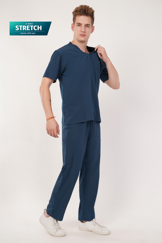 Nova (Stretch) Men's Scrubs - Peacock Blue