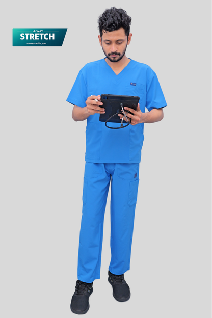Nova (Stretch) Men's Scrubs - Bright Blue