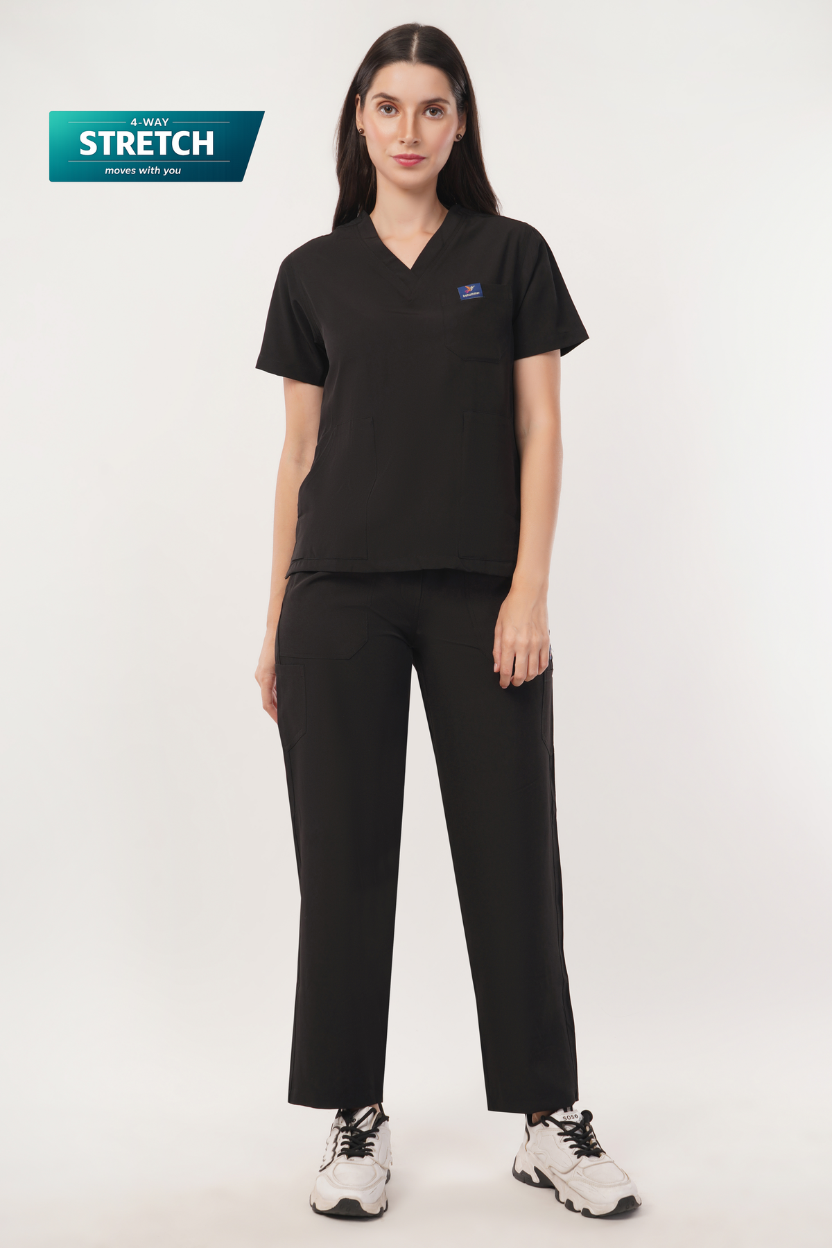 Nova (Stretch) Women's Scrubs -Black