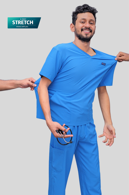Nova (Stretch) Men's Scrubs - Bright Blue