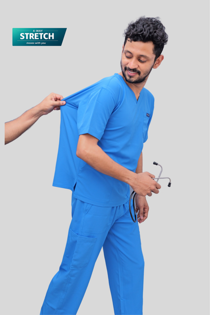 Nova (Stretch) Men's Scrubs - Bright Blue