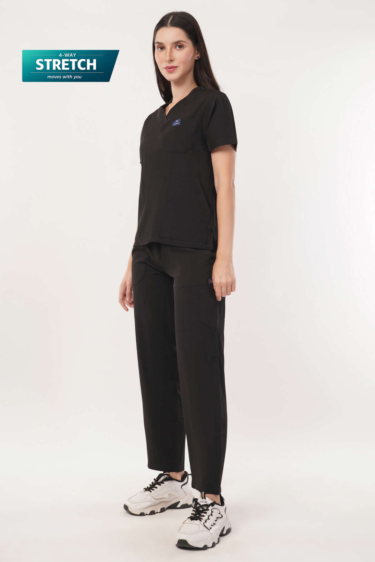 Nova (Stretch) Women's Scrubs -Black