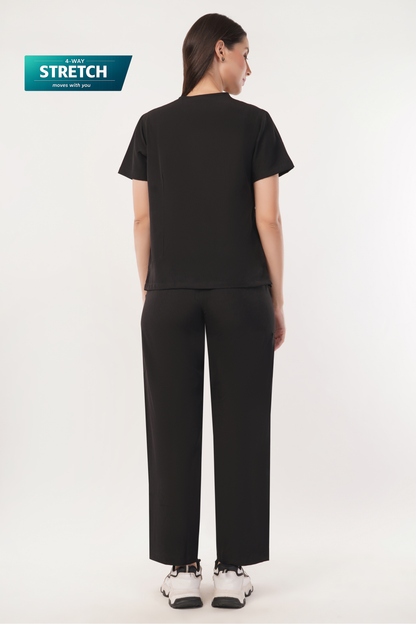 Nova (Stretch) Women's Scrubs -Black
