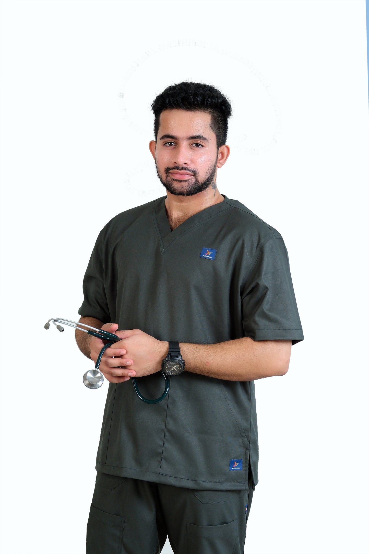Vintage Men's Scrubs - Army Green