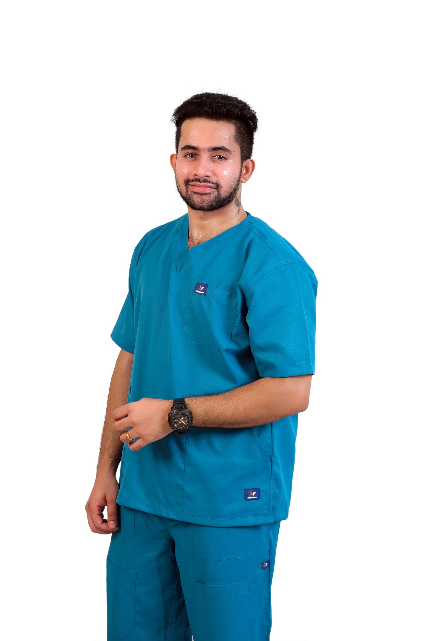 Vintage Men's Scrubs - Teal Blue