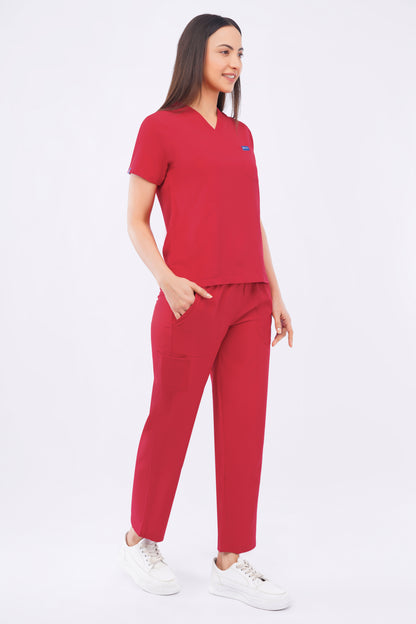 Nova (Stretch) Women's Scrubs - Flame Red