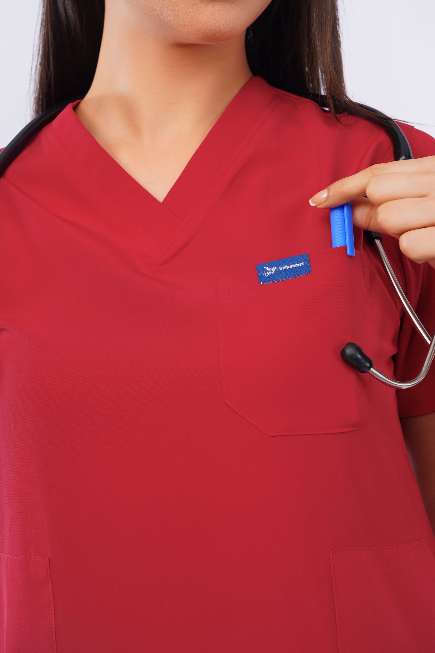 Nova (Stretch) Women's Scrubs - Flame Red