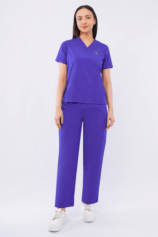 Smart Women's Scrubs - Galaxy Blue