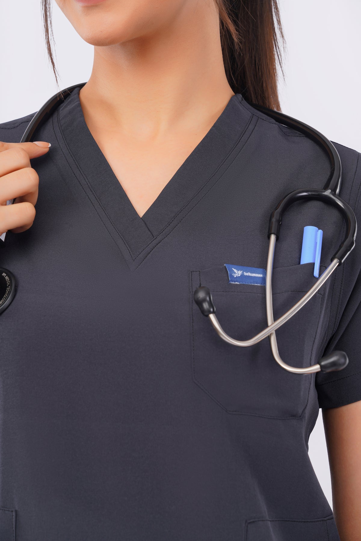 Nova (Stretch) Women's Scrubs - Dark Gray