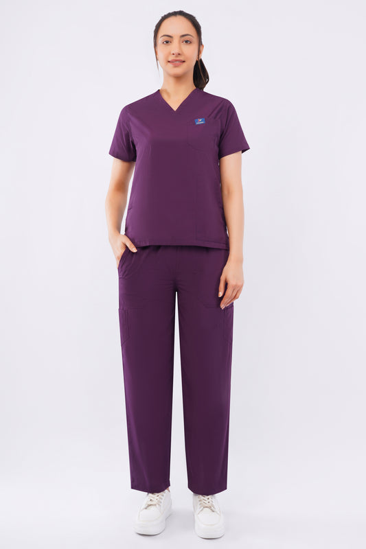 Smart Women's Scrubs - Wine