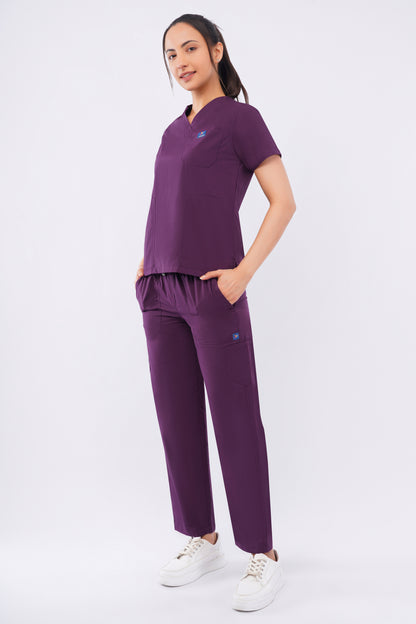 Smart Women's Scrubs - Wine