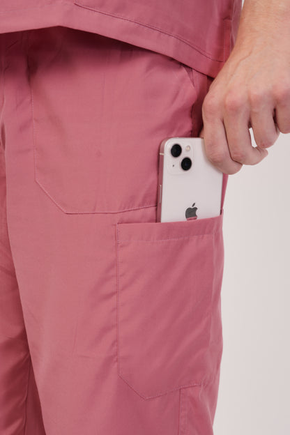 Smart Men's Scrubs Pink