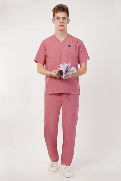 Smart Men's Scrubs Pink