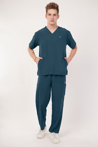 Smart Men's Scrubs - Peacock Blue