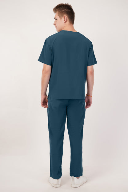 Smart Men's Scrubs - Peacock Blue
