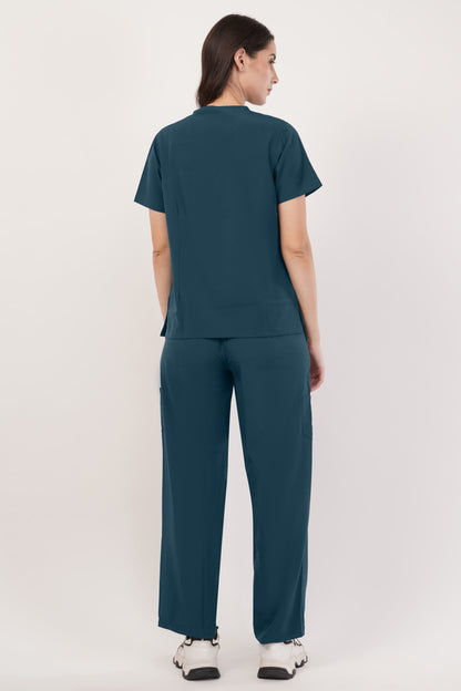 Smart Women's Scrubs - Peacock Blue