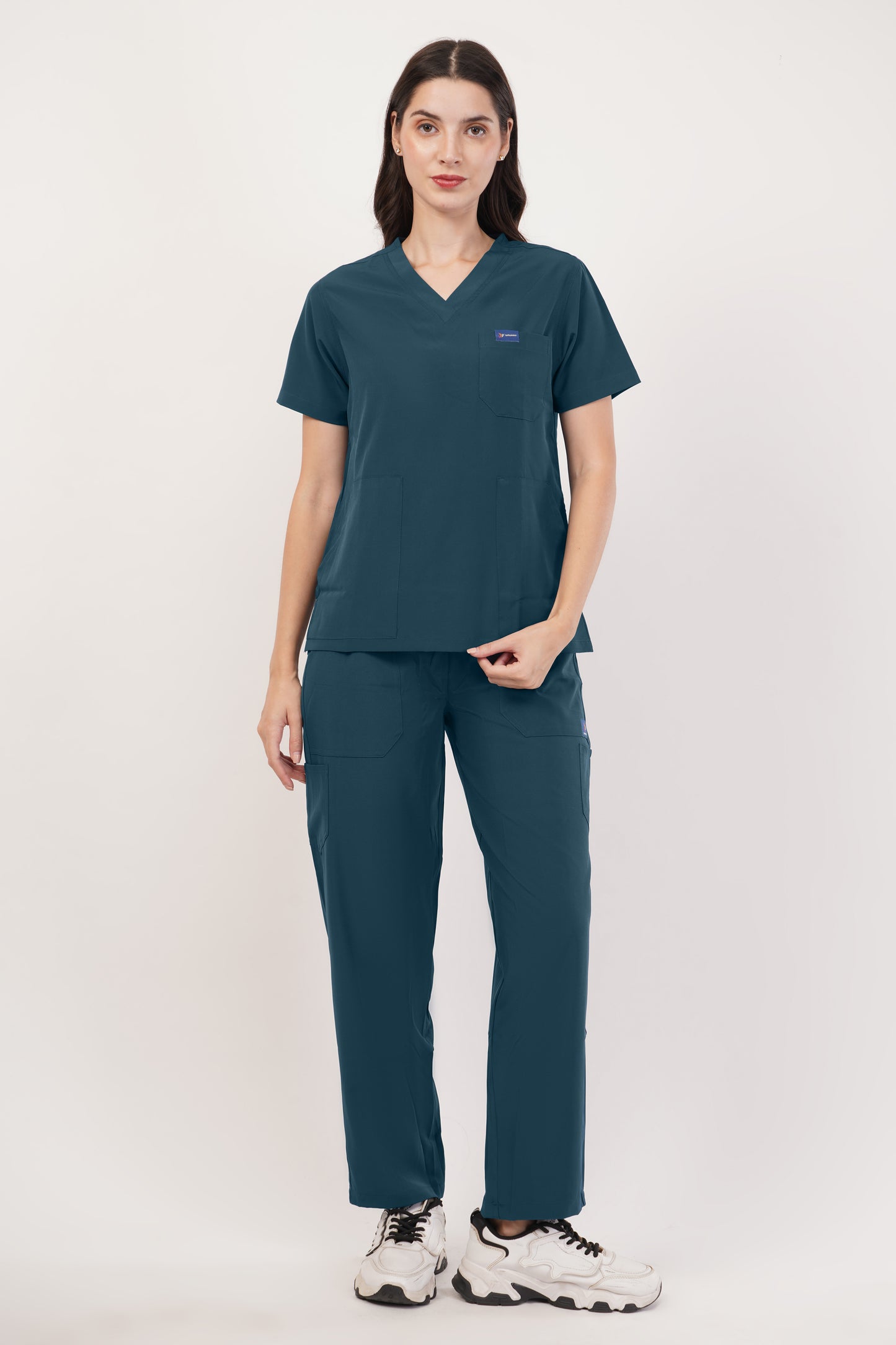 Smart Women's Scrubs - Peacock Blue