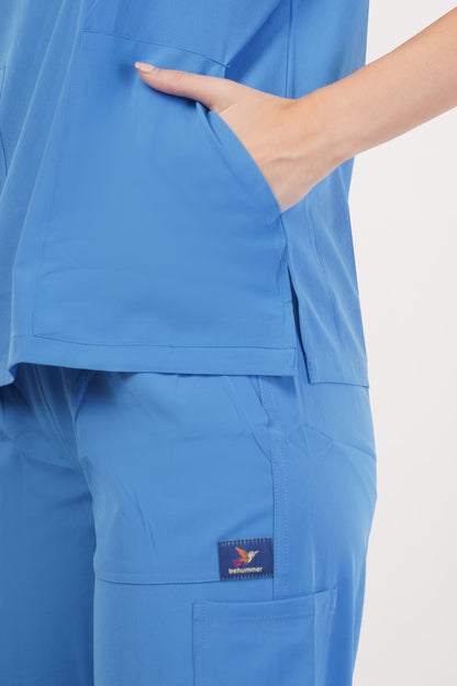 Nova (Stretch) Women's Scrubs - Bright Blue