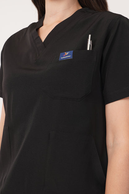 Nova (Stretch) Women's Scrubs -Black