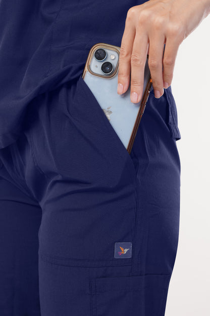 Smart Women's Scrubs - Navy Blue