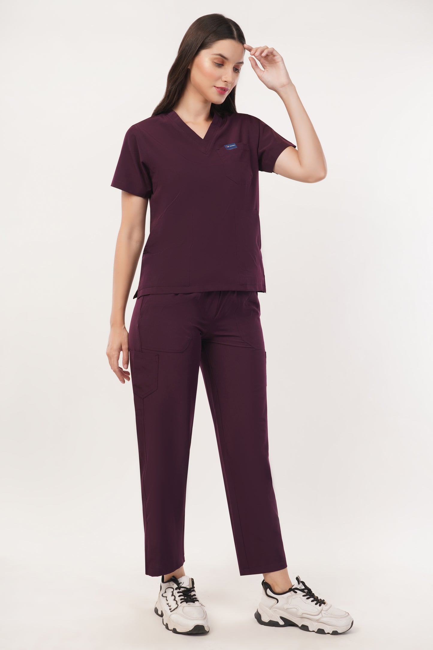 Nova (Stretch) Women's Scrubs Wine Maroon