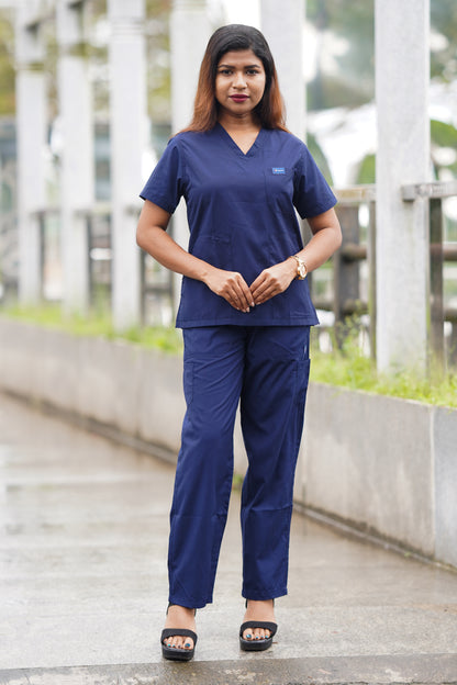 Smart Women's Scrubs - Navy Blue